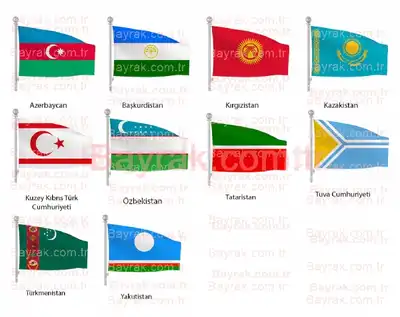 10 lu Trk Devlet Bayraklar