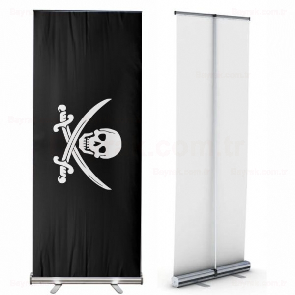 Calico Jack Jolly Roger Roll Up Banner
