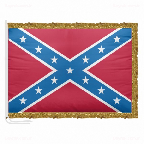 Confederate States Of America Amerika Konfedere Devletleri Saten Makam Bayrak