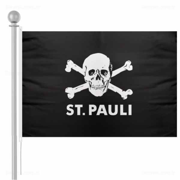 FC St Pauli skull and Crossbones Bayrak FC St Pauli skull and Crossbones Bayra