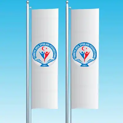 Trkiye Okul Sporlar Federasyonu Dikey ekilen Bayraklar