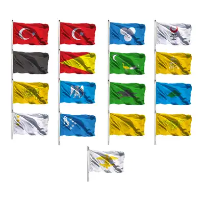 17 li Türk Devlet Bayrakları