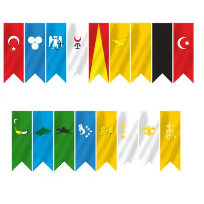 17 li Türk Devletleri Kırlangıç Bayrak