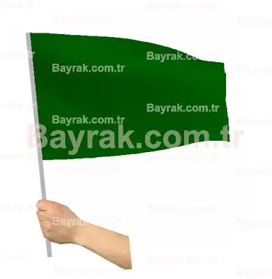 Koyu Yeil Sopal Bayrak