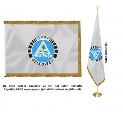 Abdipaşa Belediyesi Saten Makam Bayrağı