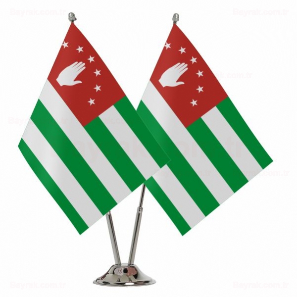 Abhazya Cumhuriyeti 2 li Masa Bayraklar