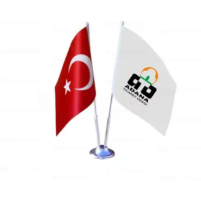 Adana Ticaret Odası 2 li Masa Bayrakları