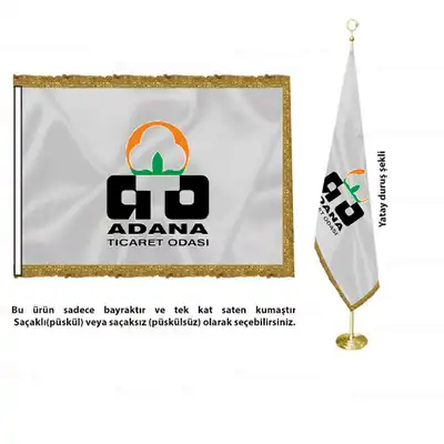 Adana Ticaret Odası Saten Makam Bayrağı