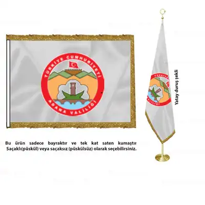 Adana Valiliği Saten Makam Bayrağı