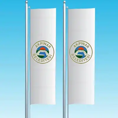 Akpınar Belediyesi Dikey Çekilen Bayraklar
