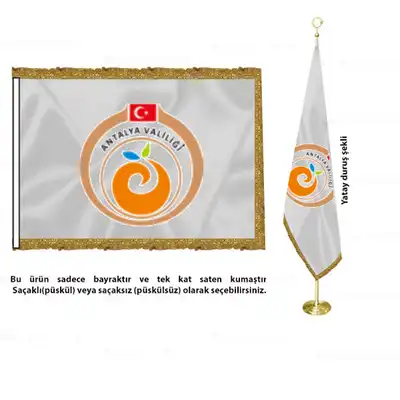 Antalya Valiliği Saten Makam Bayrağı