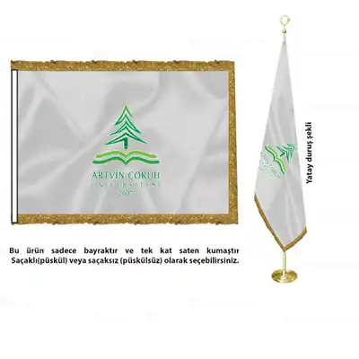 Artvin Çoruh Üniversitesi Saten Makam Bayrağı