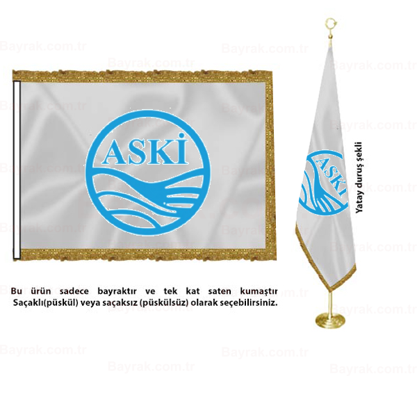 Aski Ankara Su ve Kanalizasyon idaresi Saten Makam Bayrak