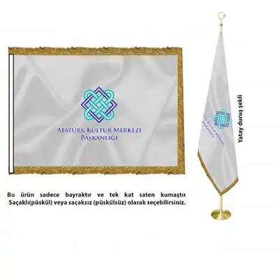 Atatürk Kültür Merkezi Saten Makam Bayrağı