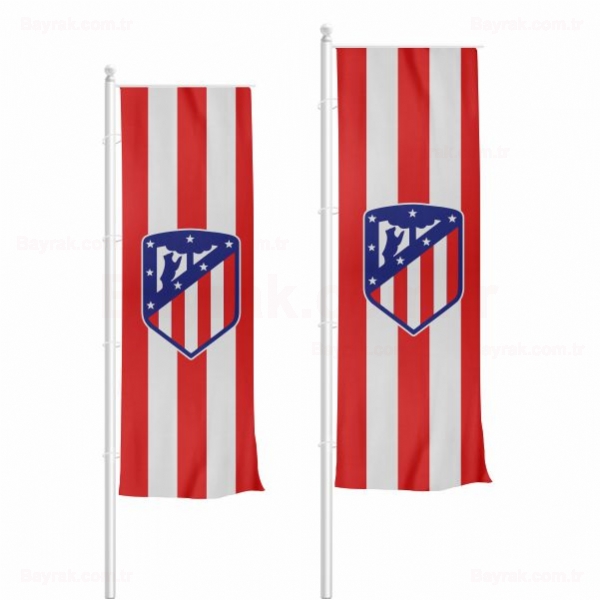Atletico Madrid Dikey Çekilen Bayrak