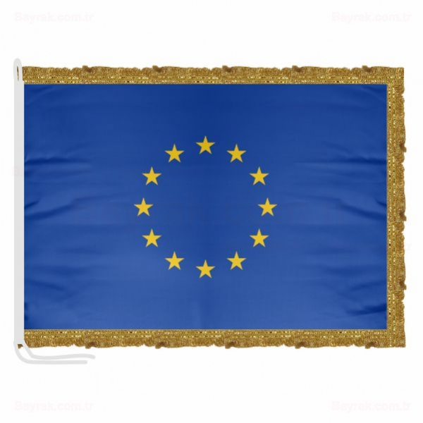 Avrupa Birlii Saten Makam Bayrak