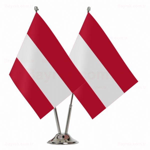 Avusturya 2 li Masa Bayraklar