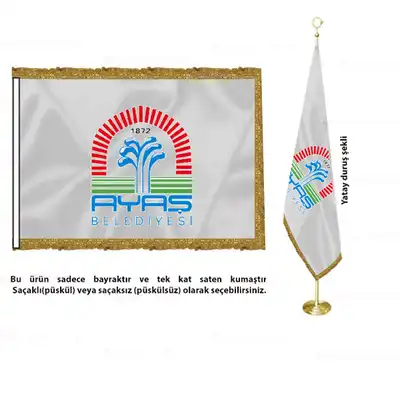 Ayaş Belediyesi Saten Makam Bayrağı