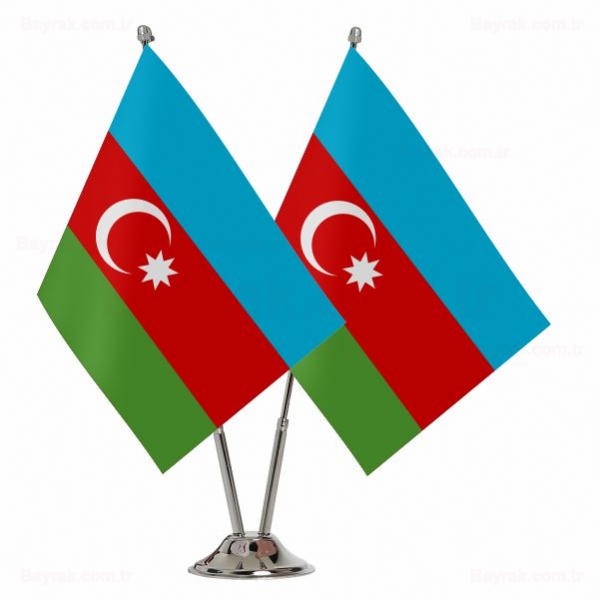 Azerbaycan 2 li Masa Bayraklar