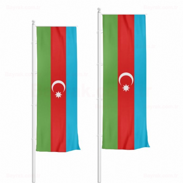 Azerbaycan Dikey ekilen Bayrak