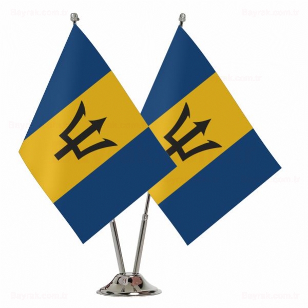 Barbados 2 li Masa Bayraklar