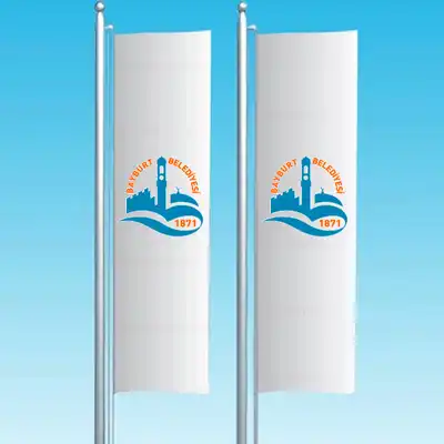 Bayburt Belediyesi Dikey Çekilen Bayraklar