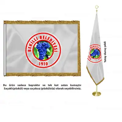 Bekilli Belediyesi Saten Makam Bayrağı