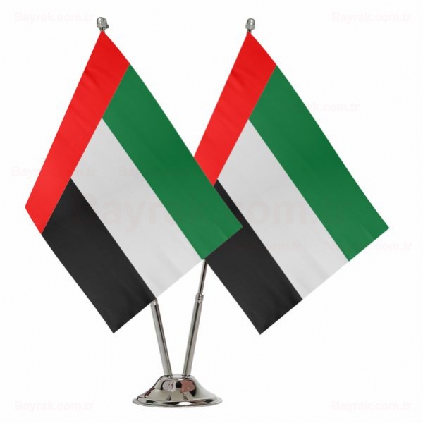Birleik Arap Emirlikleri 2 li Masa Bayraklar