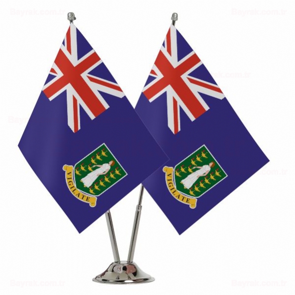 Britanya Virjin Adaları 2 li Masa Bayrakları