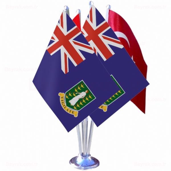 Britanya Virjin Adaları 4 lü Masa Bayrak