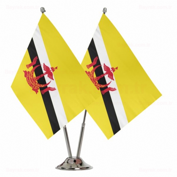 Brunei 2 li Masa Bayraklar