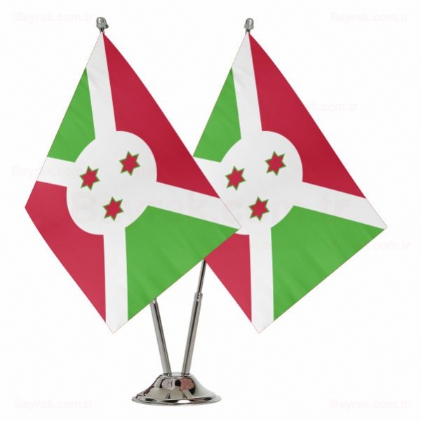 Burundi 2 li Masa Bayraklar