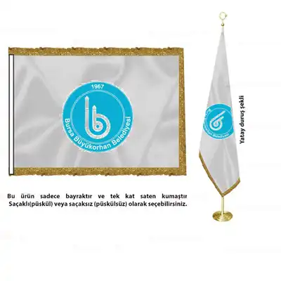 Büyükorhan Belediyesi Saten Makam Bayrağı