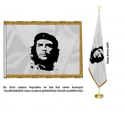 Che Guevara Saten Makam Bayrağı