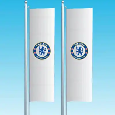 Chelsea Fc Dikey Çekilen Bayrak