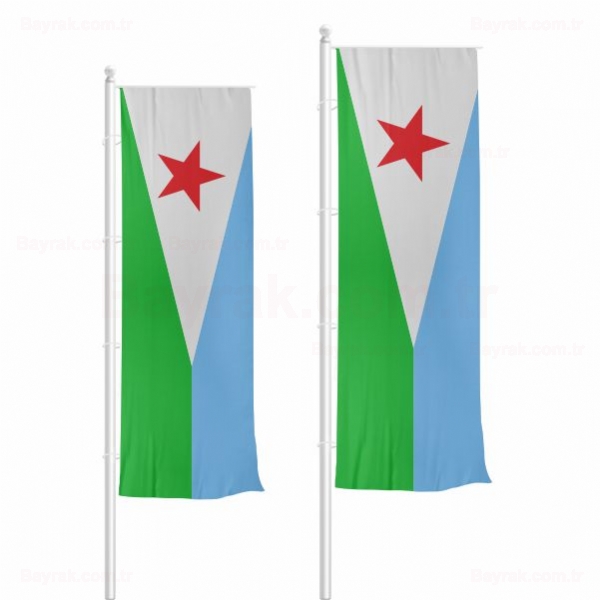 Cibuti Dikey Çekilen Bayrak