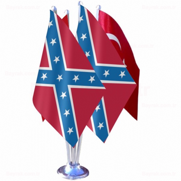 Confederate States Of America Amerika Konfedere Devletleri 4 l Masa Bayrak