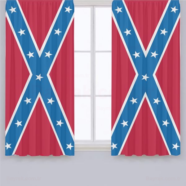 Confederate States Of America Amerika Konfedere Devletleri Saten Gnelik Perde