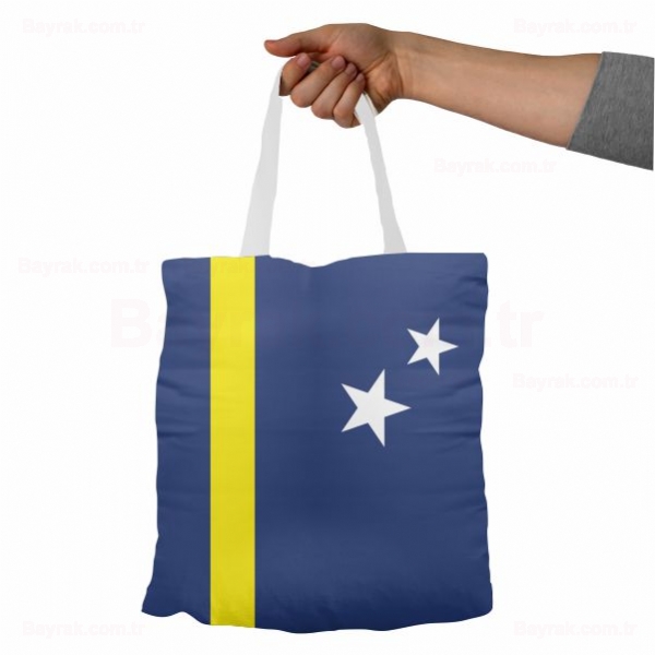 Curaçao Bez Baskılı Bez Çantalar