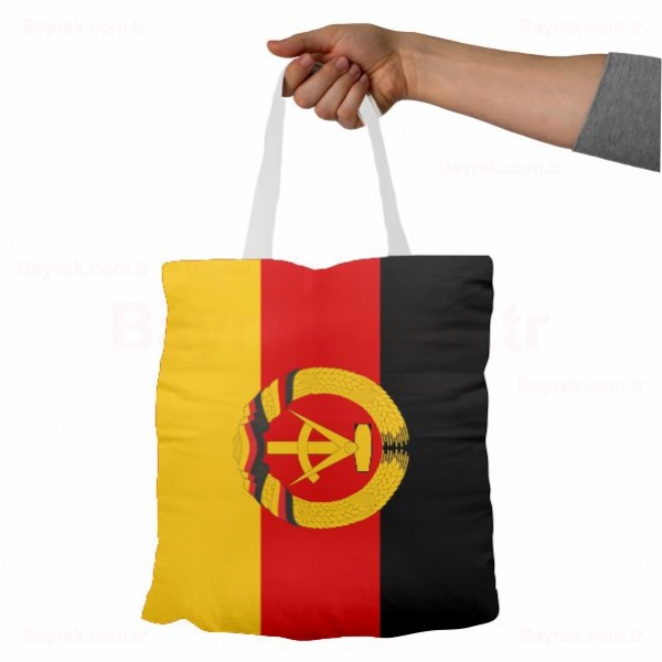 Doğu Almanya Bez Baskılı Bez Çantalar