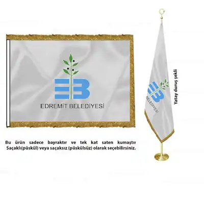 Edremit Belediyesi Saten Makam Bayrağı