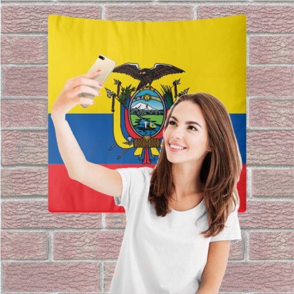 Ekvador Arka Plan Selfie ekim Manzaralar