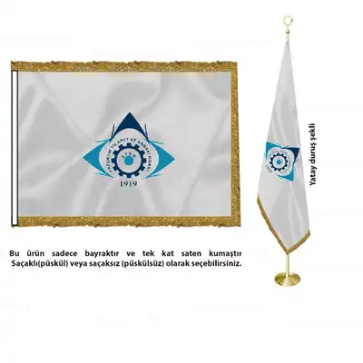 Erzurum Ticaret Ve Sanayi Odası Saten Makam Bayrağı