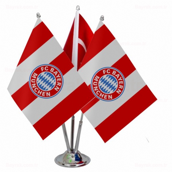 FC Bayern München 3 lü Masa Bayrak