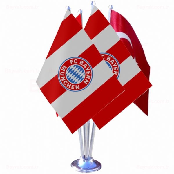 FC Bayern München 4 lü Masa Bayrak