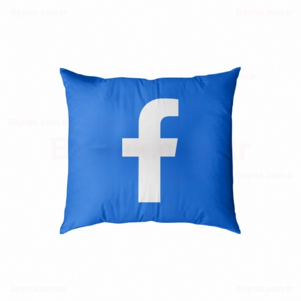 Facebook Mavi Dijital Baskl Yastk Klf