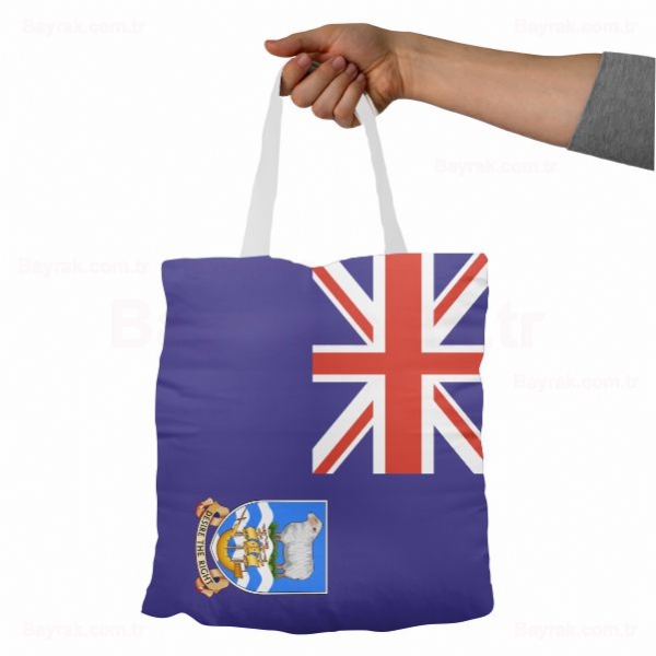 Falkland Adaları Bez Baskılı Bez Çantalar