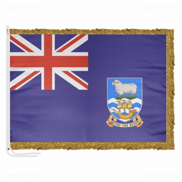 Falkland Adaları Saten Makam Bayrak