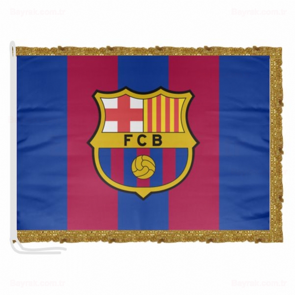 Fc Barcelona Saten Makam Bayrak