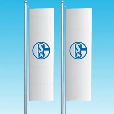 Fc Schalke 04 Dikey Çekilen Bayrak